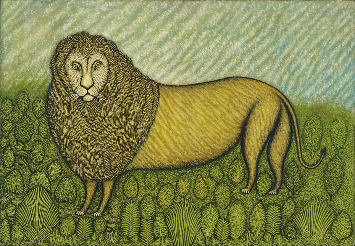 Lion by Morris Hirshfield, painting, 1939