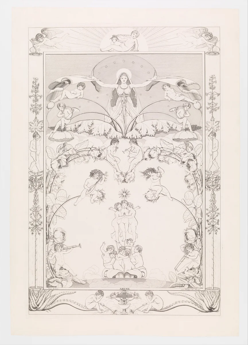 Evening, from the series The Times of the Day by Philipp Otto Runge, print, 1807