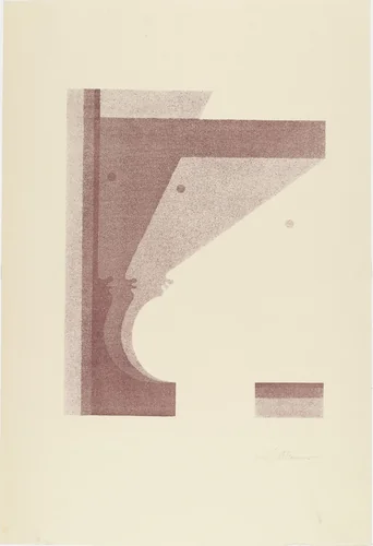Three Profiles, the One in the Middle Vertical (Drei Profile, das mittlere senkrecht) from Play on Heads (Spiel mit Köpfen) by Oskar Schlemmer, print, 1920