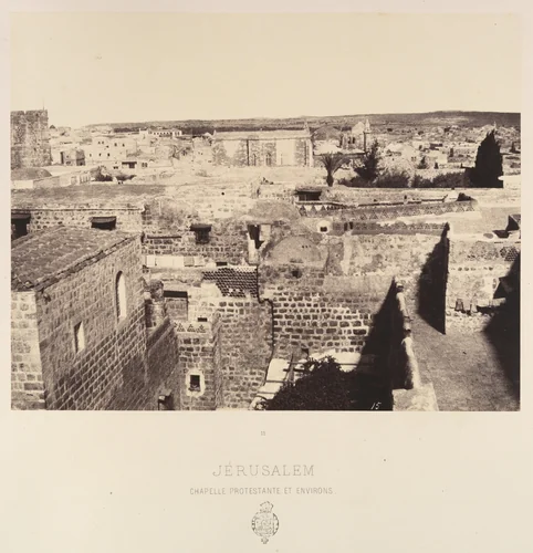 Jérusalem. Chapelle protestante et environs by Louis de Clercq, photograph, 1860