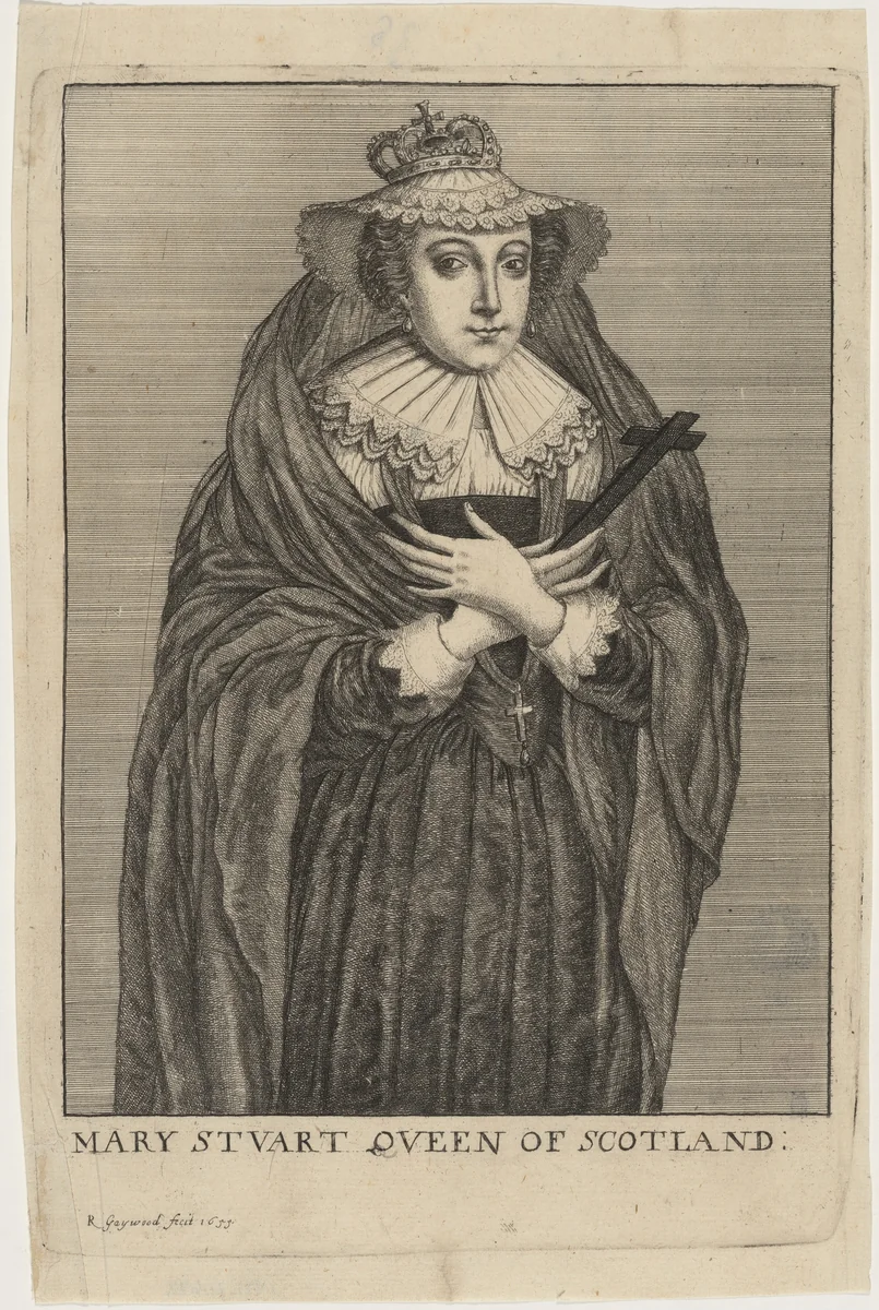 Mary, Queen of Scots by Robert Gaywood, print, 1655