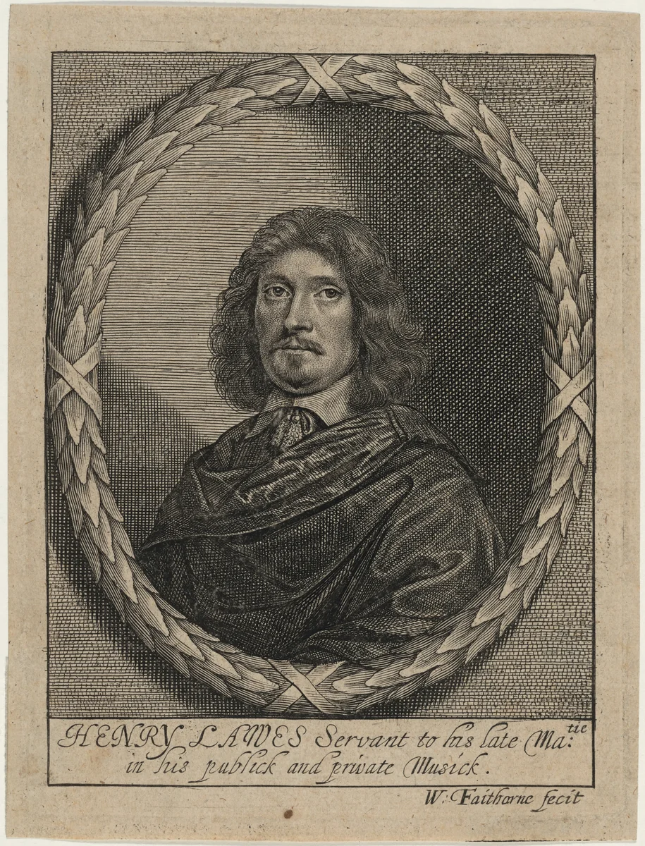 Henry Lawes by William Faithorne, print, 1653