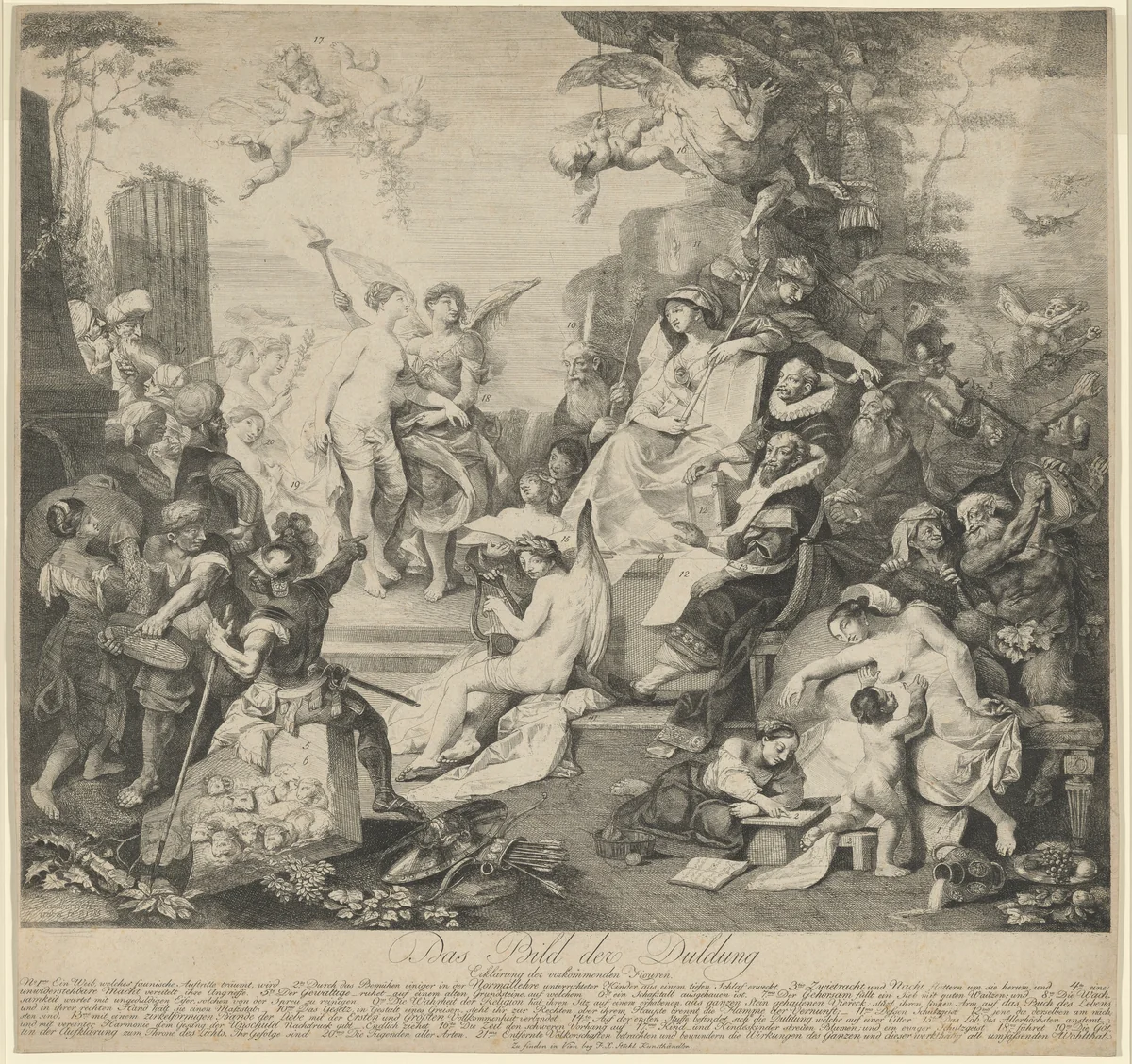 Das Bild der Düldung (Allegory of Tolerance) by Franz Anton Maulbertsch, print, 1785