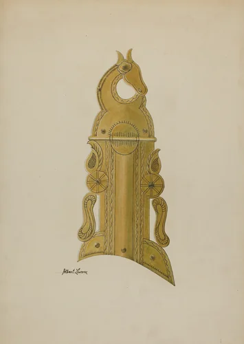 Patch Box of Kentucky Rifle by Albert Levone, index of american design, 1938