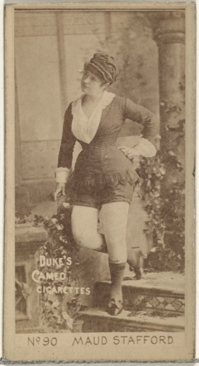 Card Number 90, Maud Stafford, from the Actors and Actresses series (N145-4) issued by Duke Sons & Co. to promote Cameo Cigarettes by W. Duke, Sons & Co., photograph, 1880-1889