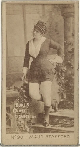 Card Number 90, Maud Stafford, from the Actors and Actresses series (N145-4) issued by Duke Sons & Co. to promote Cameo Cigarettes by W. Duke, Sons & Co., photograph, 1880-1889