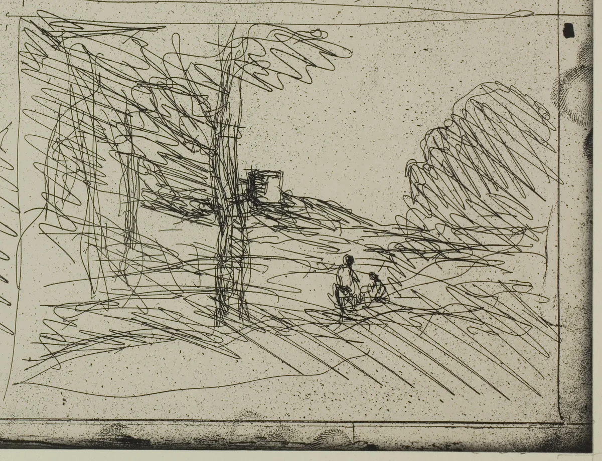 The Tower of Henry VIII by Jean-Baptiste-Camille Corot, print, 1856