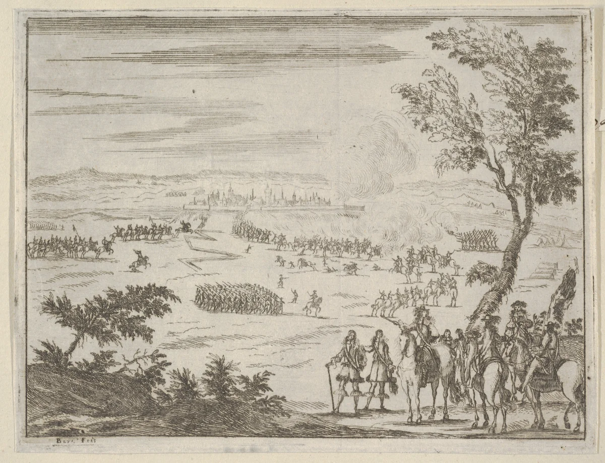 Francesco I d'Este and the French Army Besiege Valenza, which has Been Taken by the Spanish, and by Persisting with Intrepid Courage, Succeeds in the Endeavor, from "L'Idea di un Principe ed Eroe Cristiano in Francesco I d'Este, di Modena e Reggio Duca VIII [...]" by Bartolomeo Fenice, print, 1659