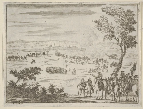 Francesco I d'Este and the French Army Besiege Valenza, which has Been Taken by the Spanish, and by Persisting with Intrepid Courage, Succeeds in the Endeavor, from "L'Idea di un Principe ed Eroe Cristiano in Francesco I d'Este, di Modena e Reggio Duca VIII [...]" by Bartolomeo Fenice, print, 1659