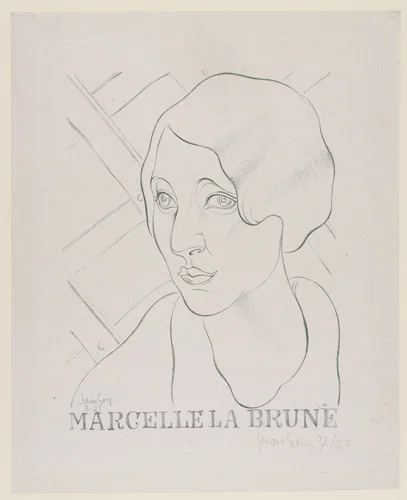 Marcelle, The Brunette by Juan Gris, print, 1921