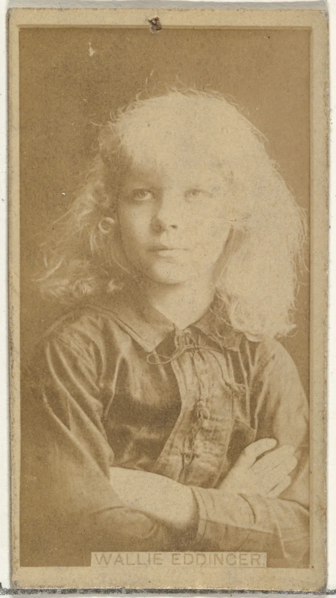 Wallie Eddinger, from the Actors and Actresses series (N145-8) issued by Duke Sons & Co. to promote Duke Cigarettes by W. Duke, Sons & Co., photograph, 1890-1895