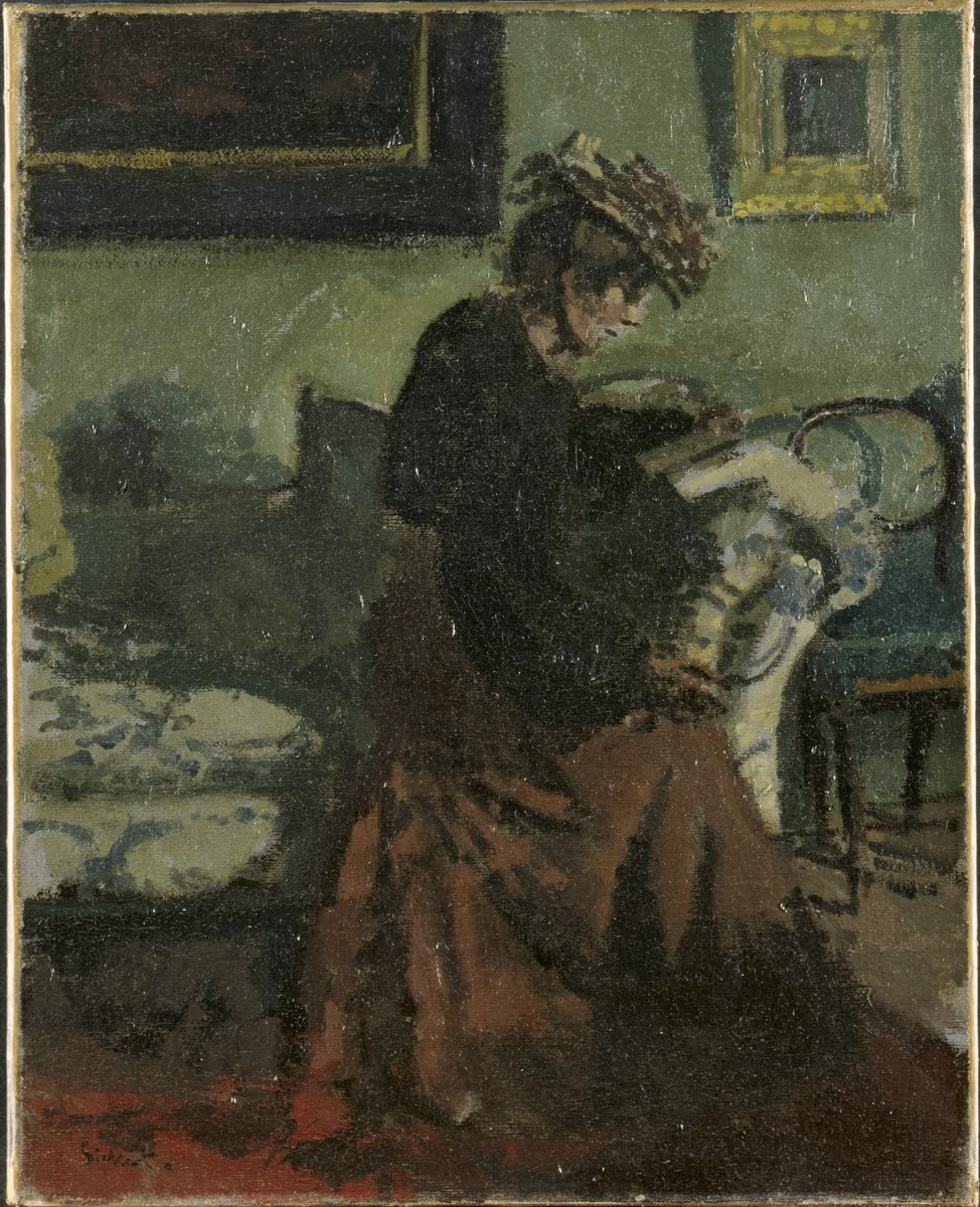 Easter Monday-Hélène Daurmont by Walter Sickert, painting, 1906