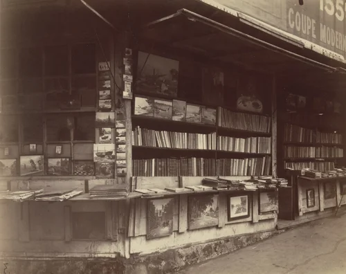 Boutique librairie by Eugène Atget, photograph, 1923