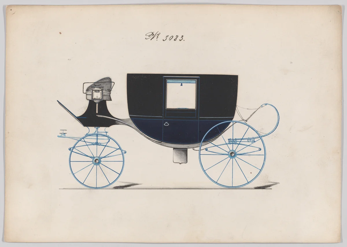 Coach #3083 by Brewster & Co., drawing, 1874