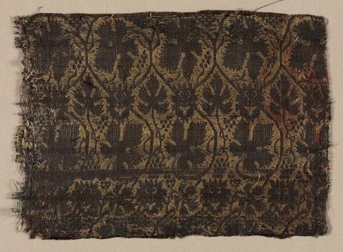 Silk Fragment by Unknown, textile, 1350-1399