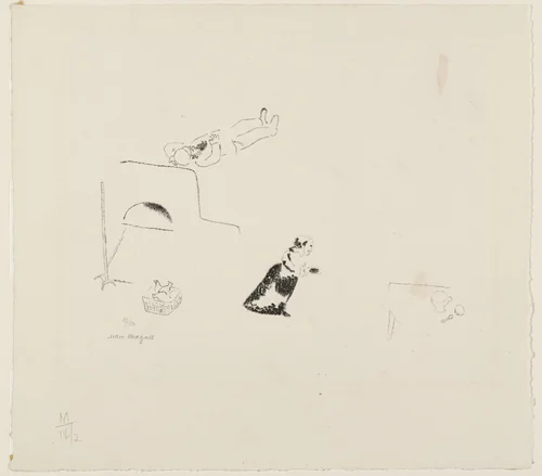 On the Stove (Sur le poêle) by Marc Chagall, print, 1922