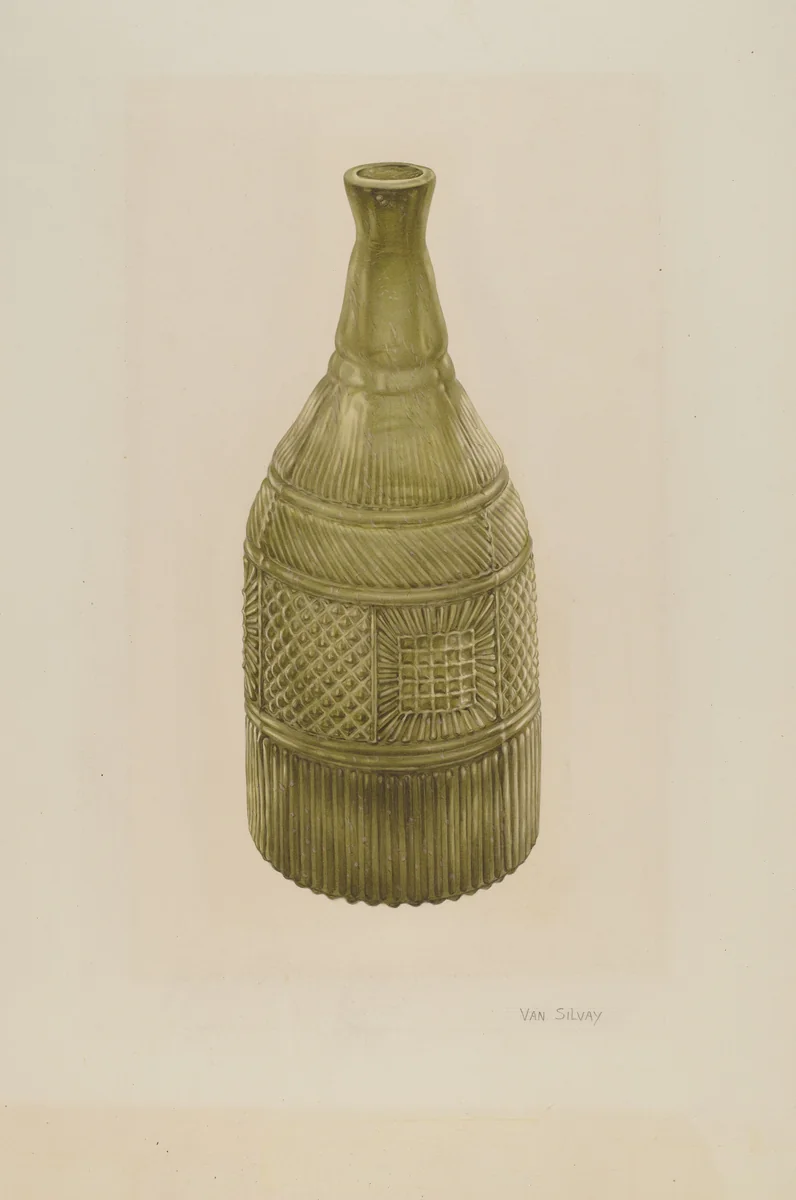 Decanter by Van Silvay, index of american design, 1939