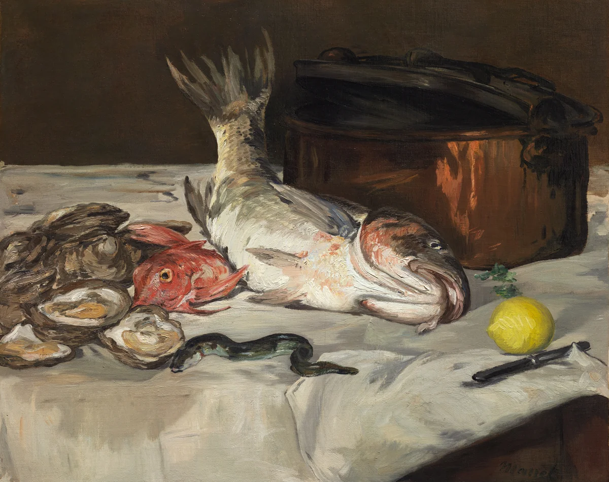 Fish (Still Life) by Édouard Manet, painting, 1864