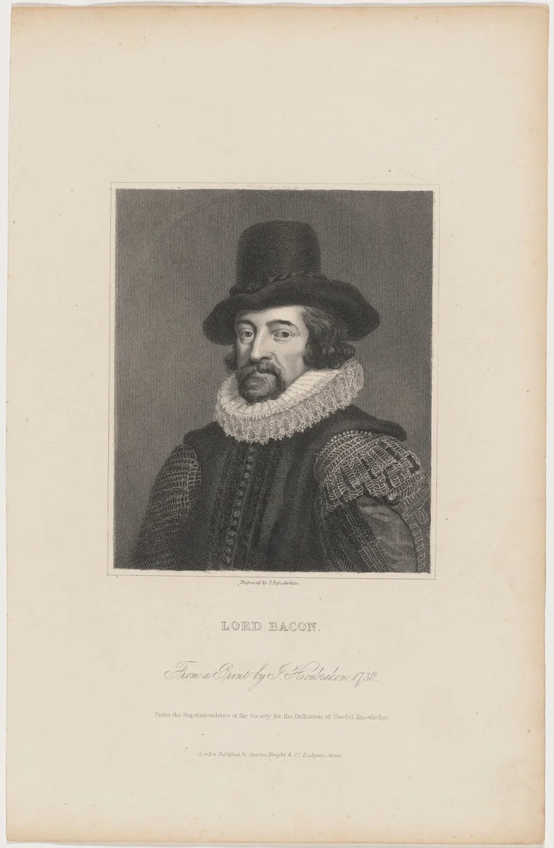 Lord Bacon by James Posselwhite; Jacobus Houbraken, print, 1798-1884