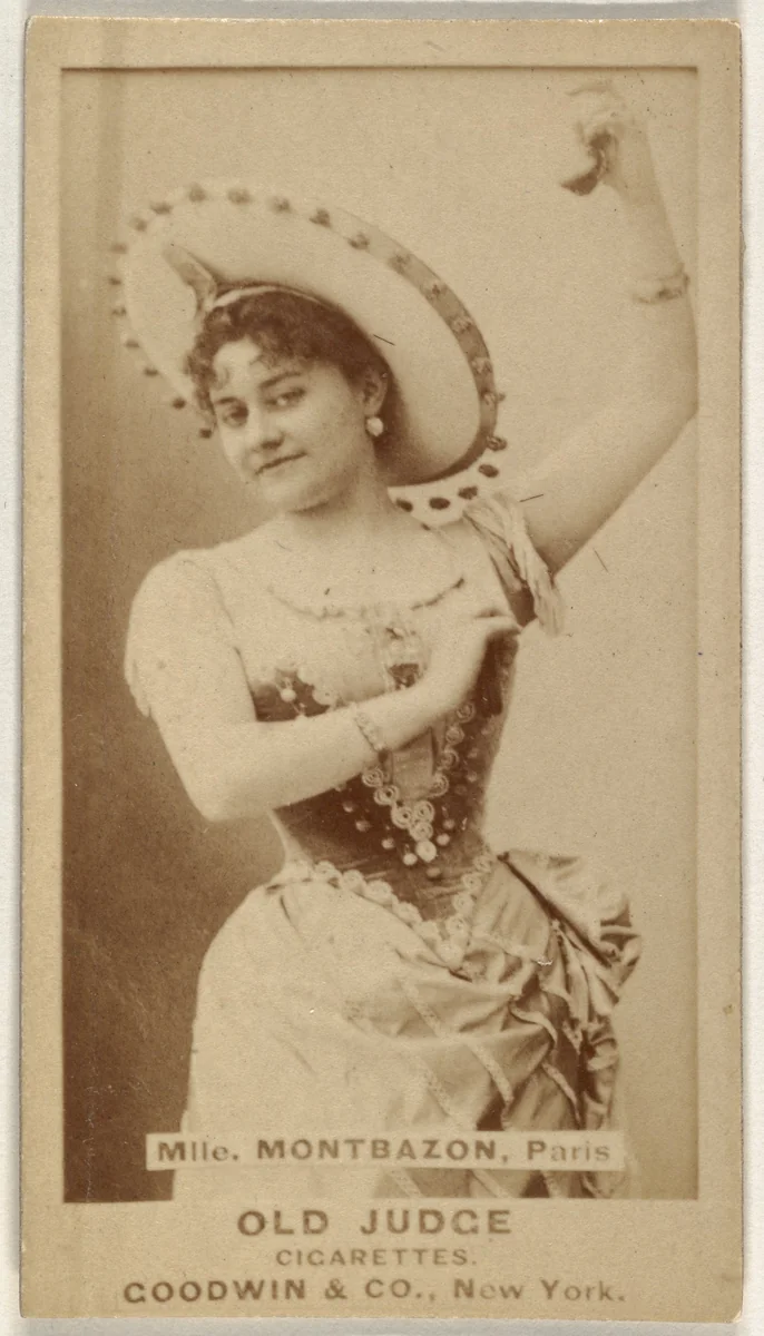 Mlle. Montbazon, Paris, from the Actors and Actresses series (N171) for Old Judge Cigarettes by Goodwin & Company, photograph, 1886-1890