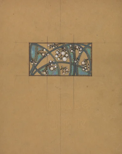 Design for the Plaque of a Collier-de-chien by René Lalique, drawing, 1901-1903