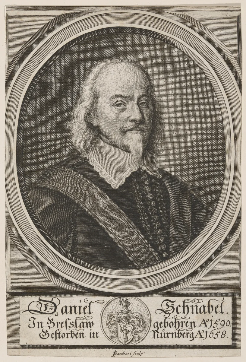 Daniel Schnabel by Jacob von Sandrart, print, 1653-1663