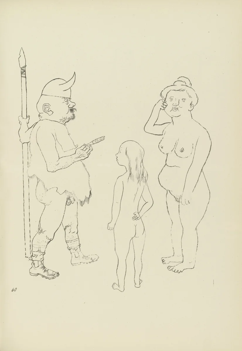 Richard Wagner-Gedenkblatt (plate, folio 74) from Ecce Homo by George Grosz, illustrated book, 1922