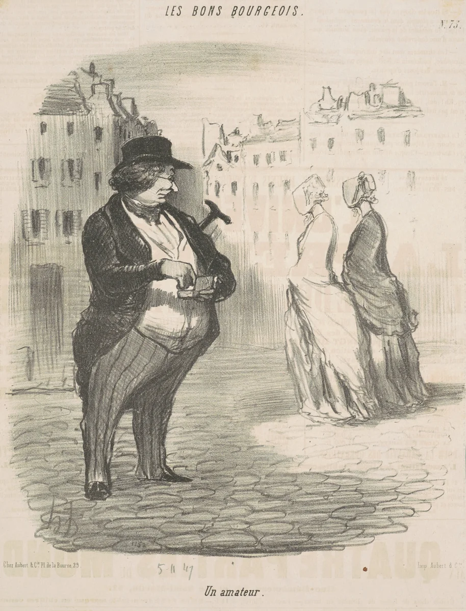 Un amateur by Honoré Daumier, print, 1847