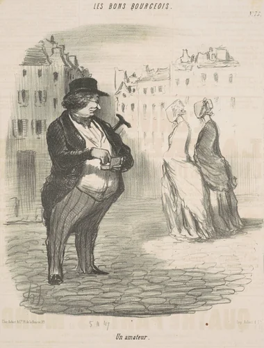 Un amateur by Honoré Daumier, print, 1847