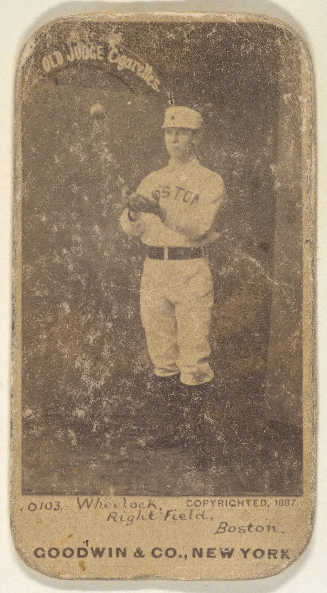 Wheelock, Right Field, Boston, from the Old Judge series (N172) for Old Judge Cigarettes by Goodwin & Company, photograph, 1887