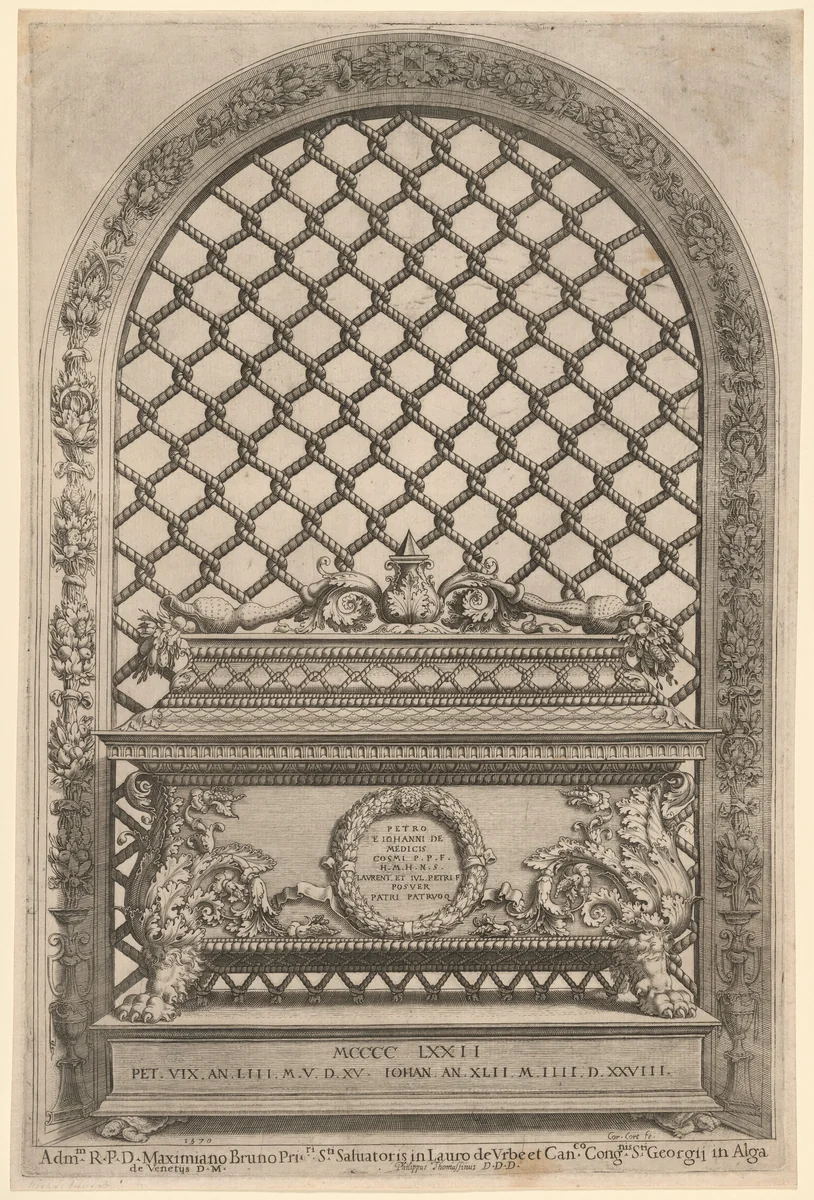 The Grill of the Tomb of Piero and Giovanni de' Medici by Cornelis Cort
Andrea del Verrocchio, print, 1570