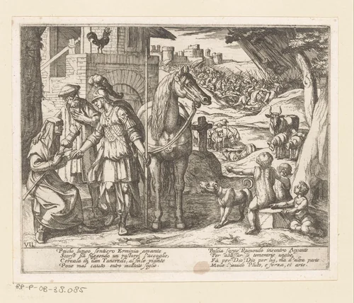 Illustratie bij Canto VII van Tasso's 'Gerusalemme Liberata' by Antonio Tempesta, print, 1565-1630