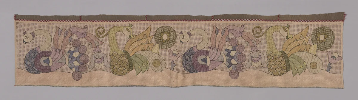 Fragment (Border) by Russia, textile, 1801-1900
