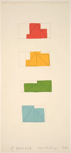 Four Paintings by Robert Mangold, drawing, 1978