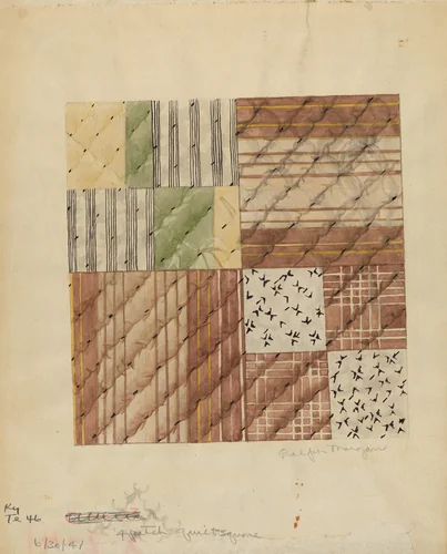 Quilt Square by Ralph N. Morgan, index of american design, 1935-1942