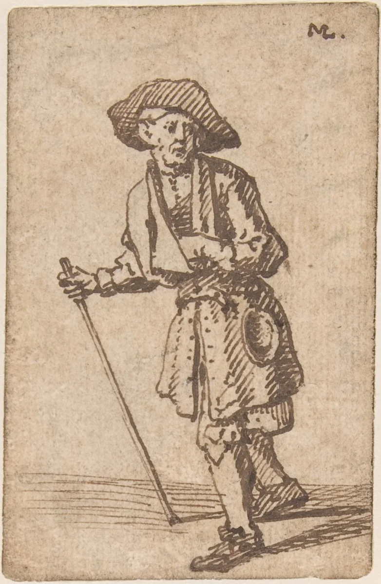 An itinerant by Marcellus Laroon, drawing, 1670-1702