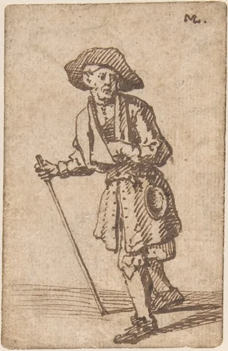 An itinerant by Marcellus Laroon, drawing, 1670-1702