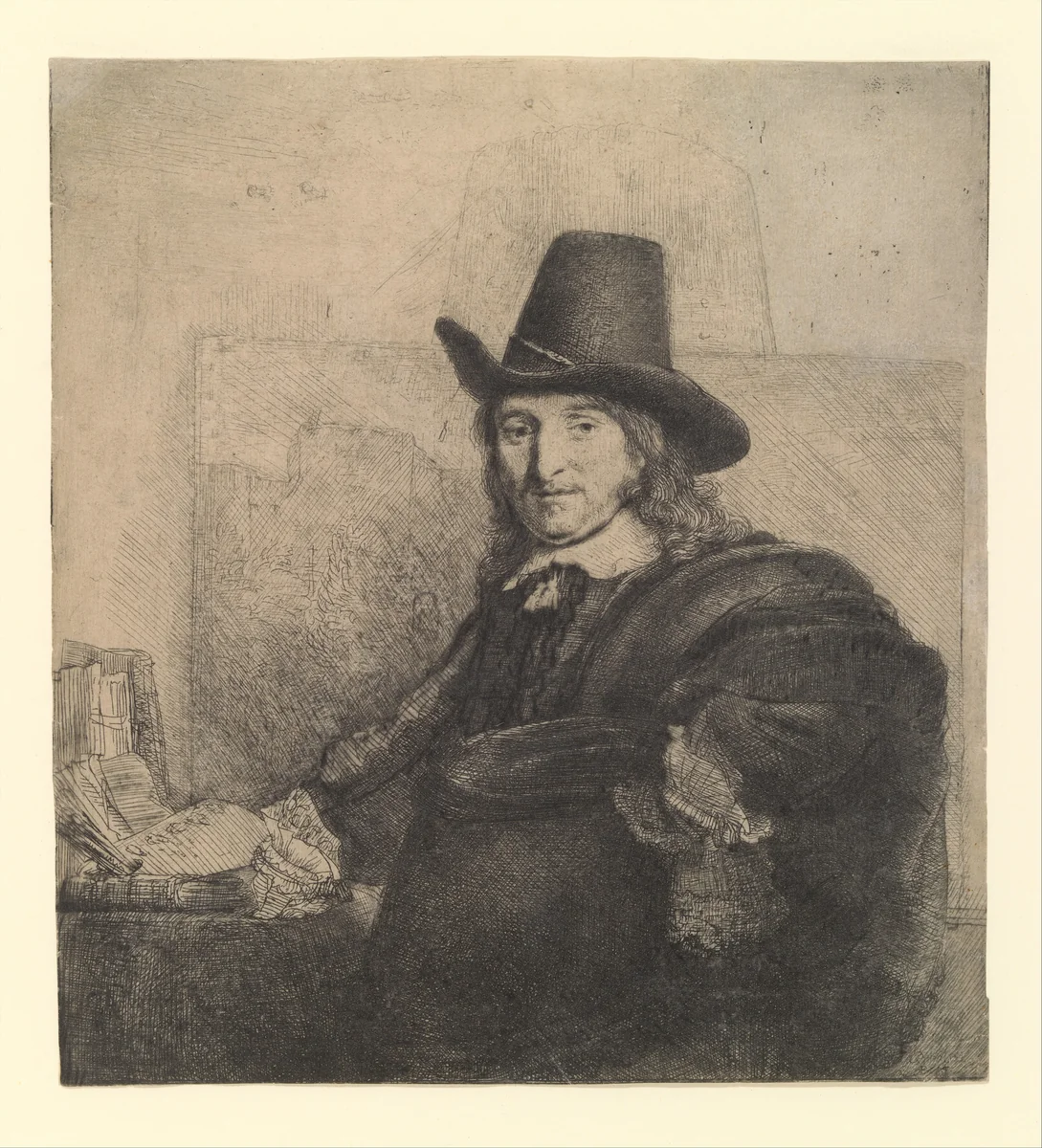 Jan Asselijn, Painter (Krabbetje) by Rembrandt van Rijn, print, 1642-1652