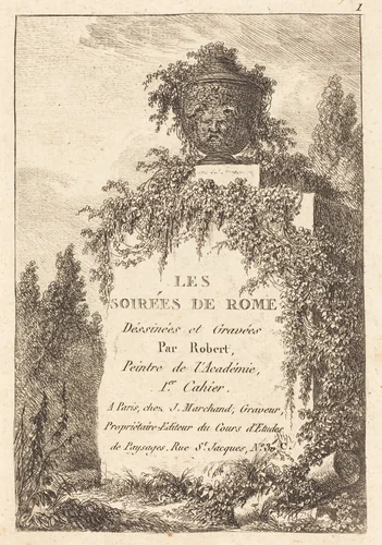 Title Page by Hubert Robert, print, 1733-1808