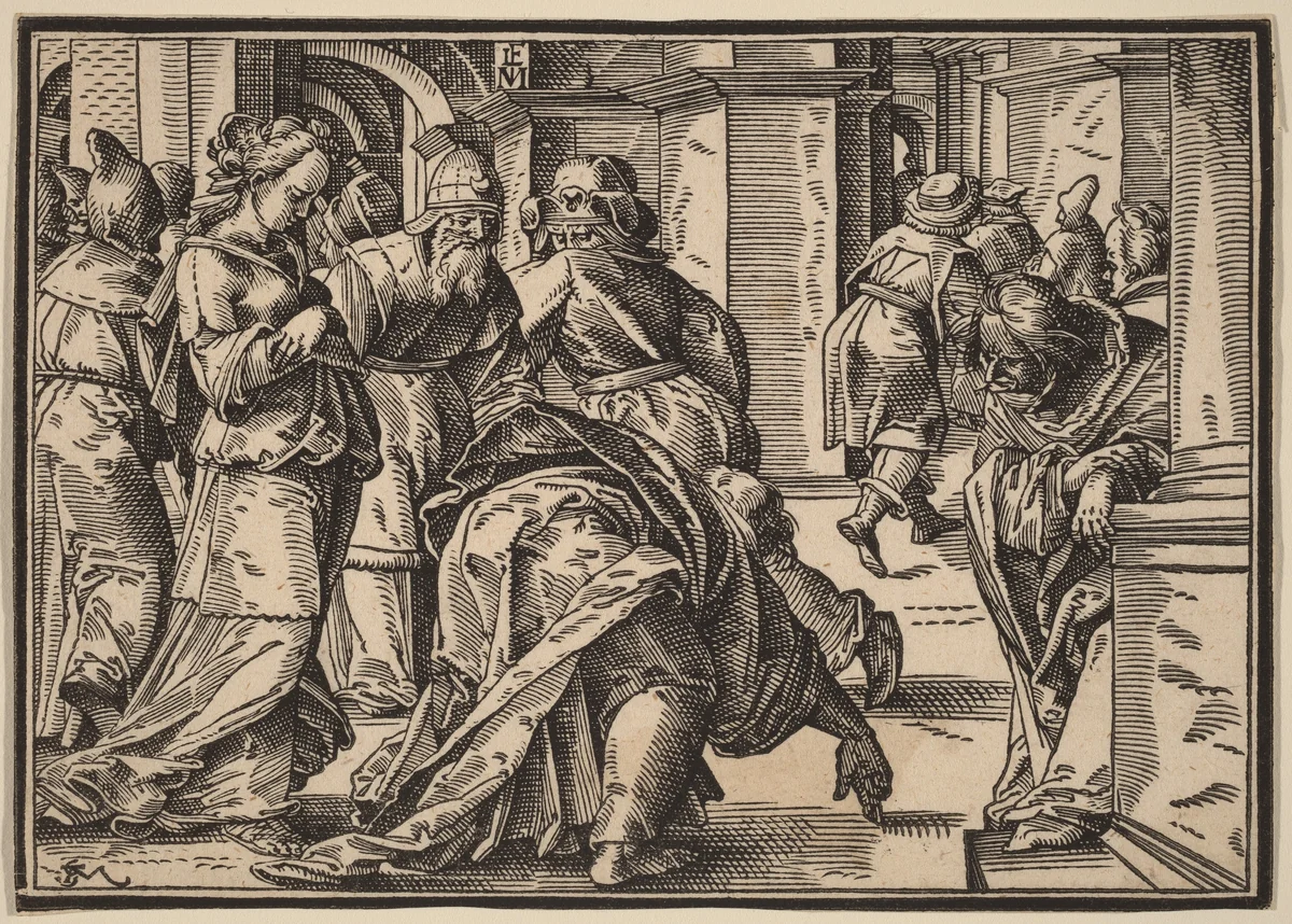 Christ Tells His Disciples of the Last Judgment by Christoph Murer, print, 1558-1614