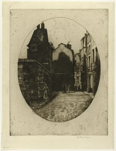 Rue Saint Julien le Pauvre, plate six from the Paris Set by David Young Cameron, print, 1904
