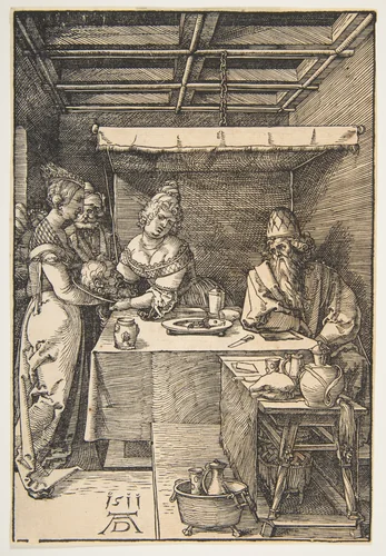 Salome Receiving the Head of Saint John the Baptist by Albrecht Dürer, print, 1511