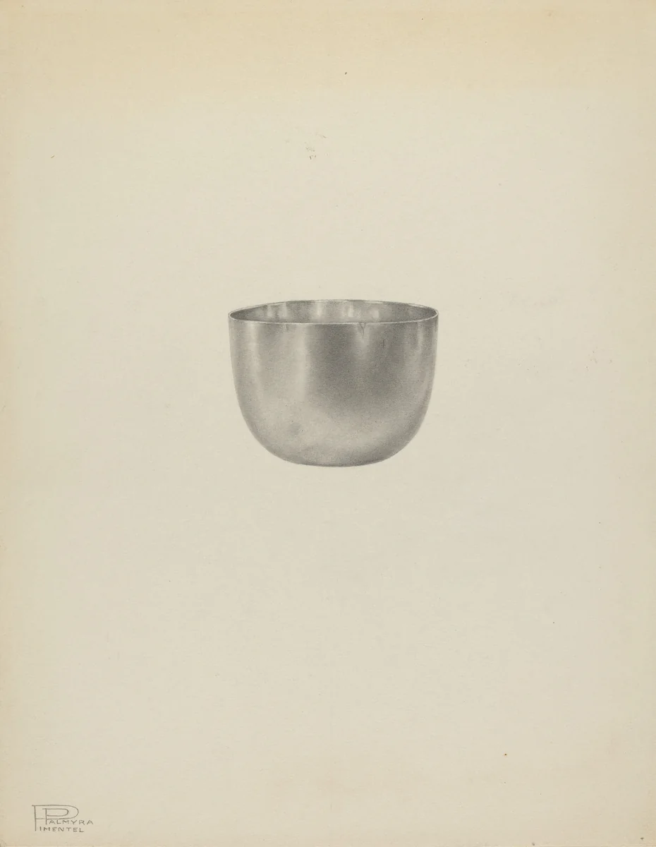 Silver Tumbler Cup by Palmyra Pimentel, index of american design, 1938
