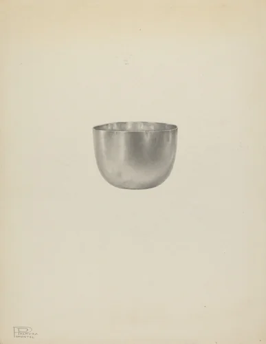 Silver Tumbler Cup by Palmyra Pimentel, index of american design, 1938