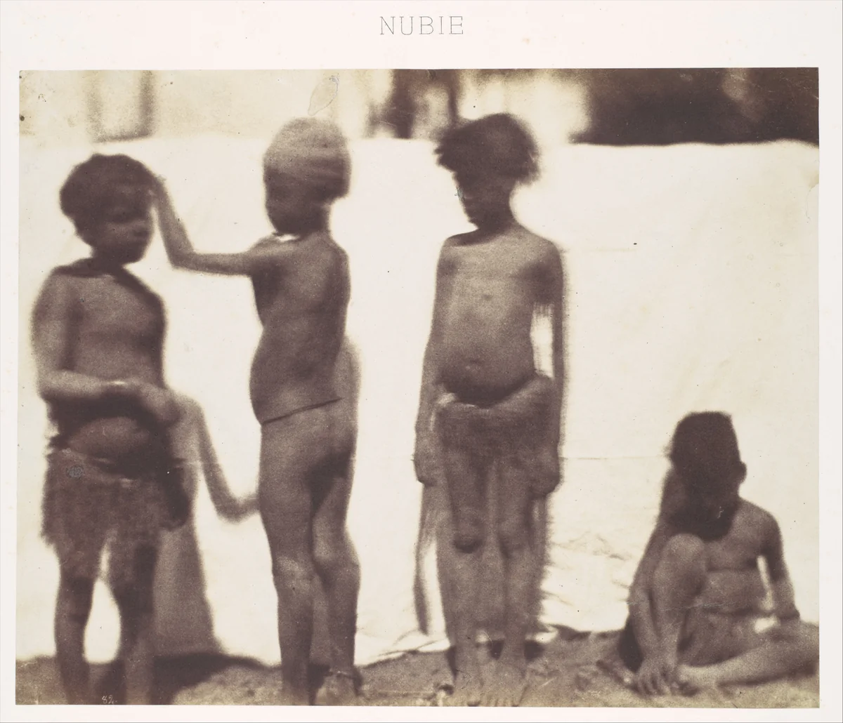 [Children from the Village of Kalabshah, Nubia] by Ernest Benecke, photograph, 1852