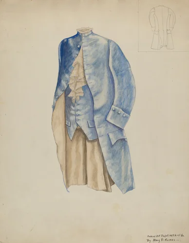 Man's Coat & Waistcoat by Mary E. Humes, index of american design, 1937