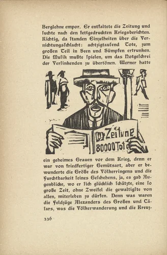 The Peace Apostle: Werner Gütikofer (Der Friedensapostel: Werner Gütikofer) (in-text plate, page 336) from Neben der Heerstrasse (Off the Main Road) by Ernst Ludwig Kirchner, illustrated book, 1923