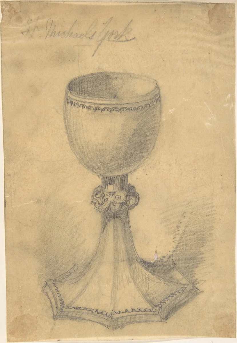 Chalice from St. Michael's York by anonymous, drawing, 1850-1899