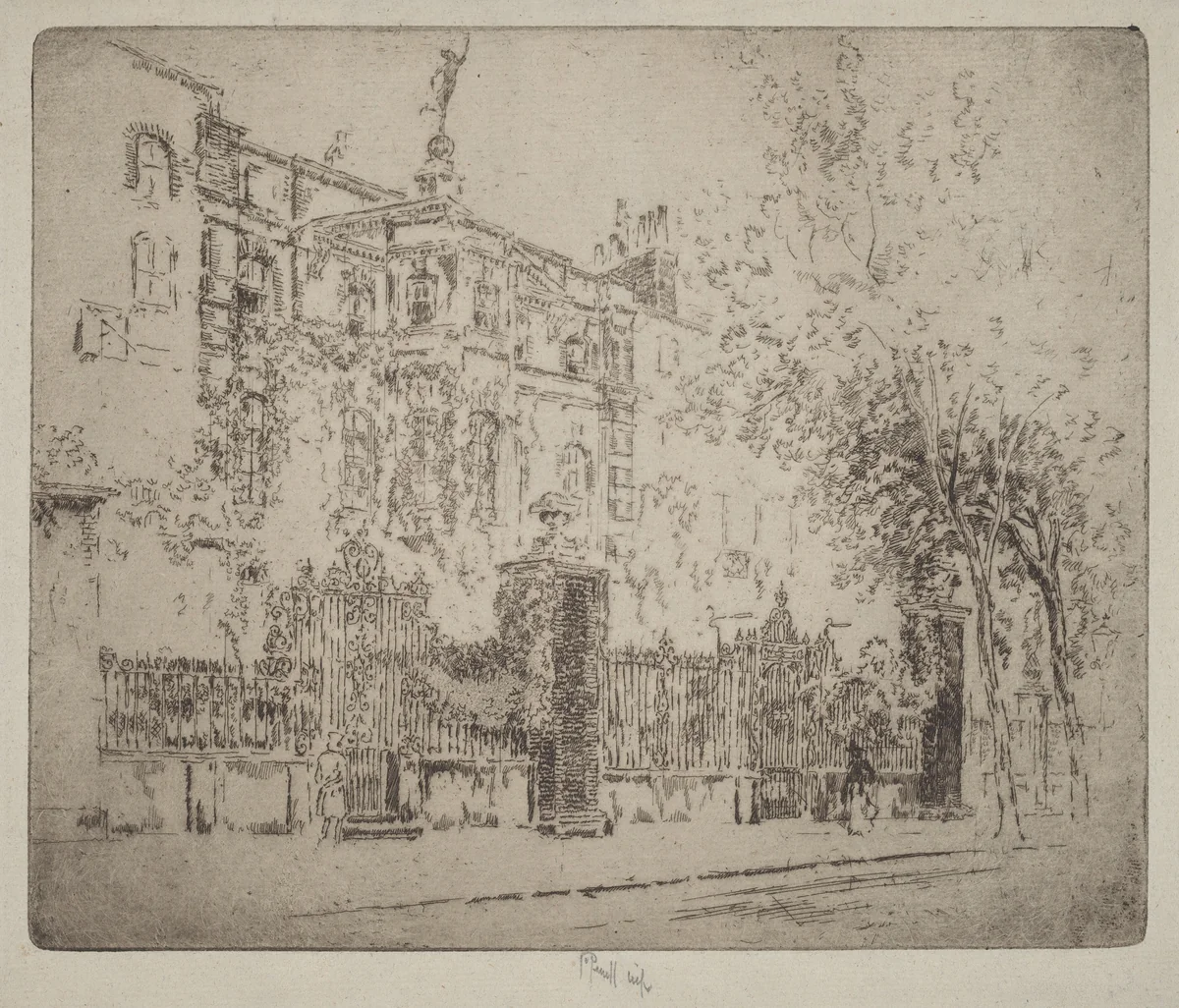 Rossetti's House by Joseph Pennell, print, 1906