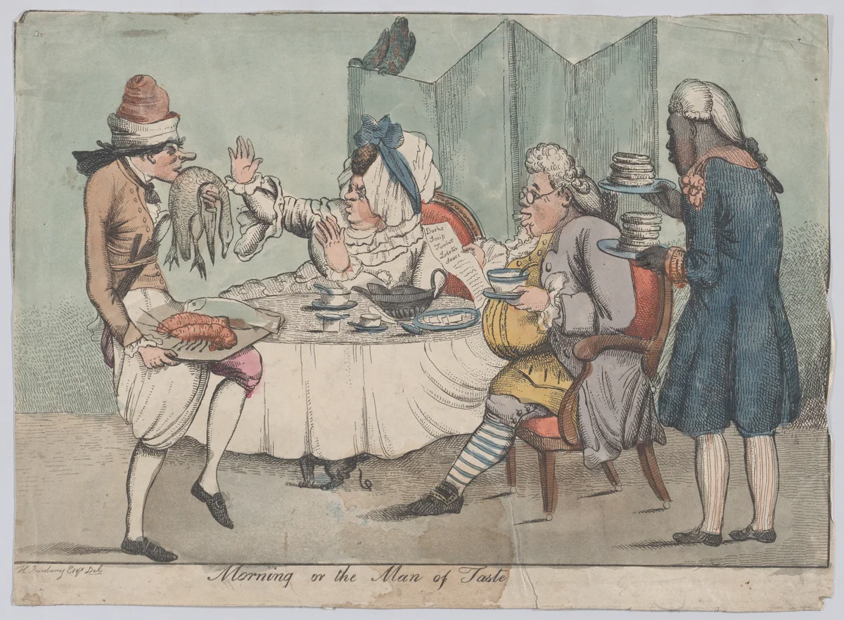 Morning, or, the Man of Taste by Henry William Bunbury, print, 1802-1811